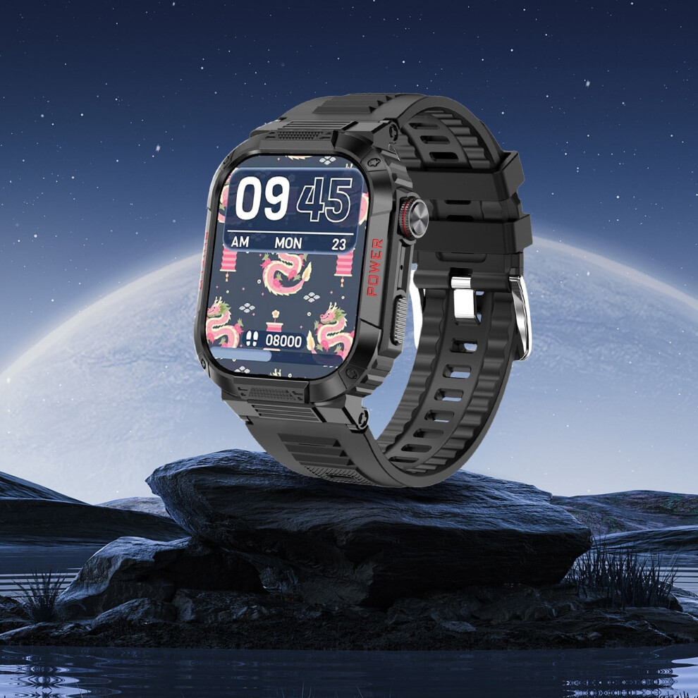 Txmfgh Smart Sports Watch With Hd Display - Advanced Bluetooth Calling, Extra-Long Battery Life, Customizable Dials - Black And Green Options Green,Black 9395123187501