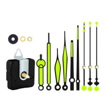 Kit de substituição do mecanismo de relógio de quartzo silencioso, peças de movimento do motor do relógio com eixo longo