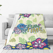 Coperta in flanella con stampa di Stitch, super morbida, ideale per uomo e donna, per divano, letto, taglia M4, 40x30.