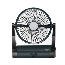 Ventilator de camping Avtoify cu lanternă LED, ventilator de exterior reîncărcabil 10000mAh 8.9", rotație 180, alimentare USB silențioasă