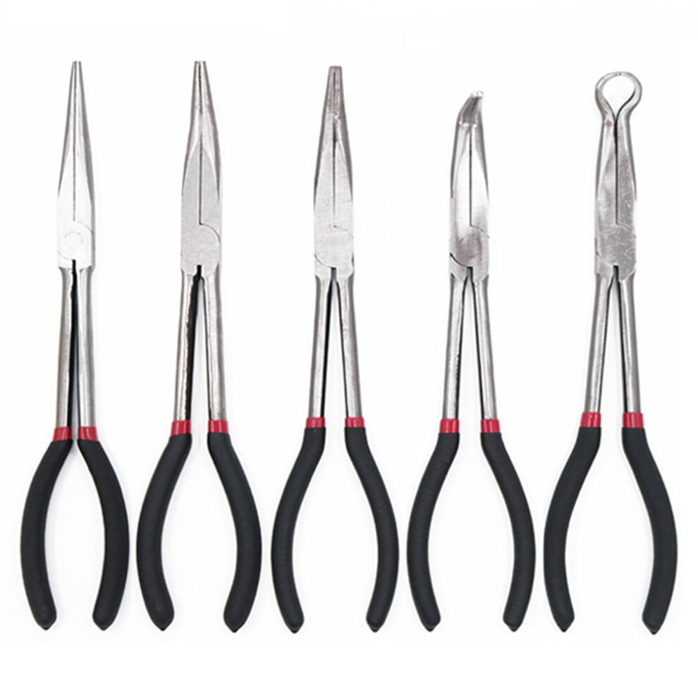 11Inch Extra Long Nose Pliers O-Shape Straight 25/45/90 Degree Bent Tip Tool 9395123309156