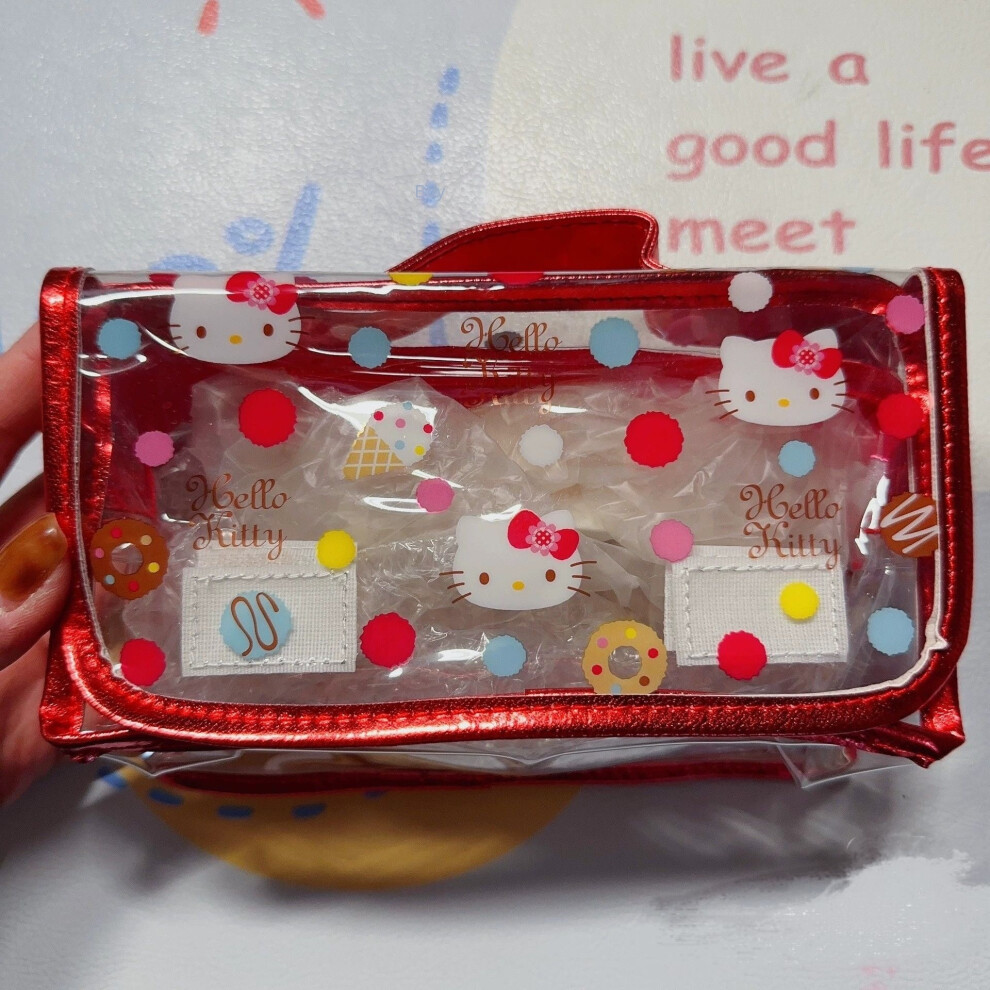 Cosmetic bag high value large capacity storage bag hellokitty portable hand-held travel waterproof wash handbag