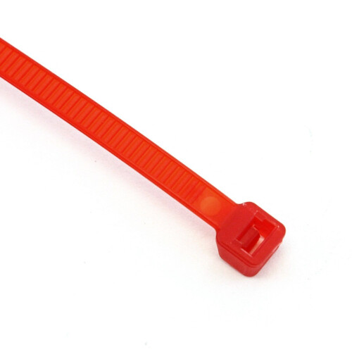 250 abraçadeiras de nylon reforçadas de 4 polegadas (10 cm) e 18 libras (8 kg) - Vermelhas 1