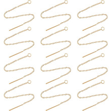 24 stuks, circa 90 mm, gouden oordraden, hypoallergeen, roestvrijstalen oordraden met lus voor het maken van sieraden, 0,8 mm pin