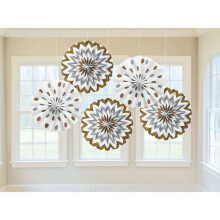 8" Designs-paperiviuhkat, 5 kpl