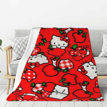 Hello Kitty -fleecehuopa, erittäin pehmeä ja kodikas heittopeitto, lasten vuodevaatteet - erittäin pehmeä 60 x 50 cm