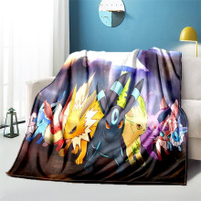 Eevee-heittopeitto Anime-sarjakuvapeitto Superpehmeä peitto Lämmin Kevyt Peitto Lapsille Aikuisille Lahja