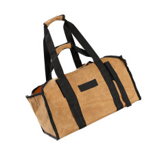 Firewood Carrier Heavy Duty Canvas Large Capacity Tote Bag for Camping and Home Storage