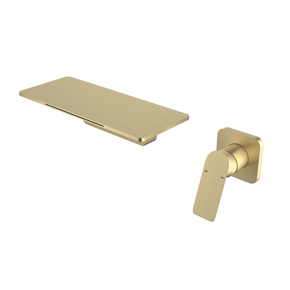 Waterfall Bathroom Sink Faucet In Gold, Elegant Contemporary Design, Smooth Flow, Easy Install 9164114623867
