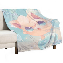 J-igglypuff Queen Size -peitto, yhteensopiva Jigglypuffin kanssa, erittäin pehmeä ja kevyt plyysiflanellin muotoinen, mukava kaikkina