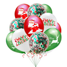 Merry Christmas Letter Balloons Banderoll Set, 34 st, Röd Grön Vit Julfestdekorationer för Högtider och Nyår