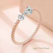 Klassisches Design, exquisites Geparden-Zirkon-Armband für Damen, geflochtenes Lederarmband, hochwertiges Geschenk für Paare, ideal für festliche