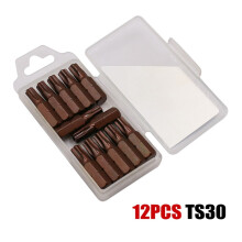 12 punte per cacciavite Torx magnetiche a cinque punte con attacco esagonale e foro da 25 mm