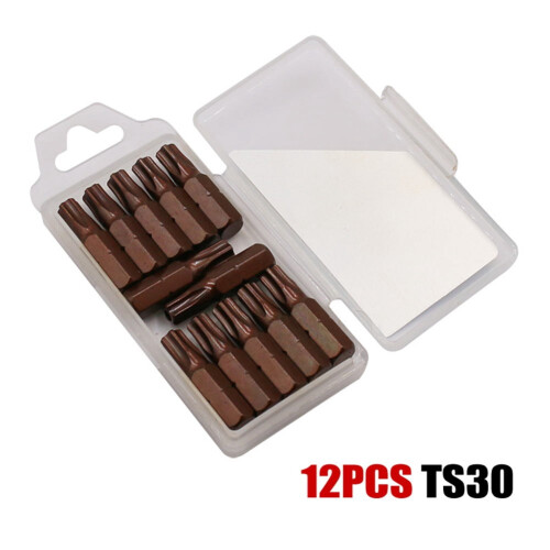 Conjunto de 12 pontas Torx magnéticas com encaixe hexagonal de 25 mm