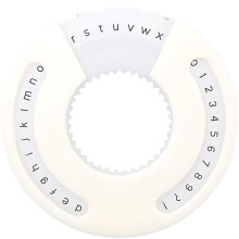 Liten 0,375 tommer Sans Serif-skrift Hjuletikett
