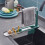 Sink storage rack telescopic sink rack yellow 6