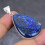 Φυσικός πολύτιμος λίθος Lapis Lazuli 925, ασημένιο μενταγιόν 2,01" 2
