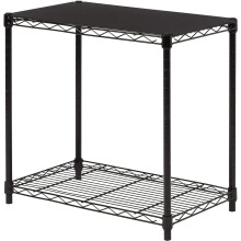 2-Tier Storage Shelving Unit, Adjustable Metal Wire Racks Heavy Duty Standing Shelf Organizer for Kitchen, Closet, Pantry, Garage, Bathroom, Laundry
