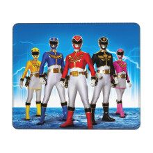 Podložka pod myš Power Rangers s prošívaným okrajem, protiskluzovou gumovou základnou, omyvatelnou lycrou, kompatibilní s počítači a