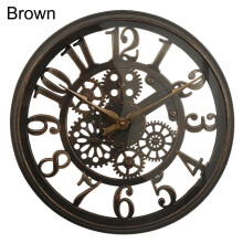 Zriyin 16" Garden Wall Clock Large Outdoor Decoration Open Face Wall Hanging Home Decor
