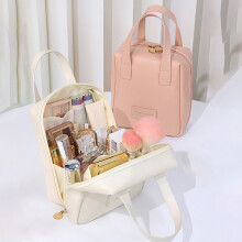 Trousse de maquillage de voyage SUSUchens, grande capacité, fermeture éclair métallique pratique, organisateur de cosmétiques portable pour