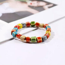 RSAMD Ethno-Stil Mode Glasur Keramik Perlen Zartes Armband Strang Armband-A20