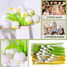 HKUKY10-pack långa ballongkit, gör-det-själv-modellering av vridna latexblommor, magiska födelsedagsballonger för barn, dekorationstillbehör