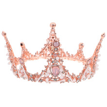 Eease Pink Crystal Tiara für Hochzeit Braut Mädchen Strass Kopfschmuck