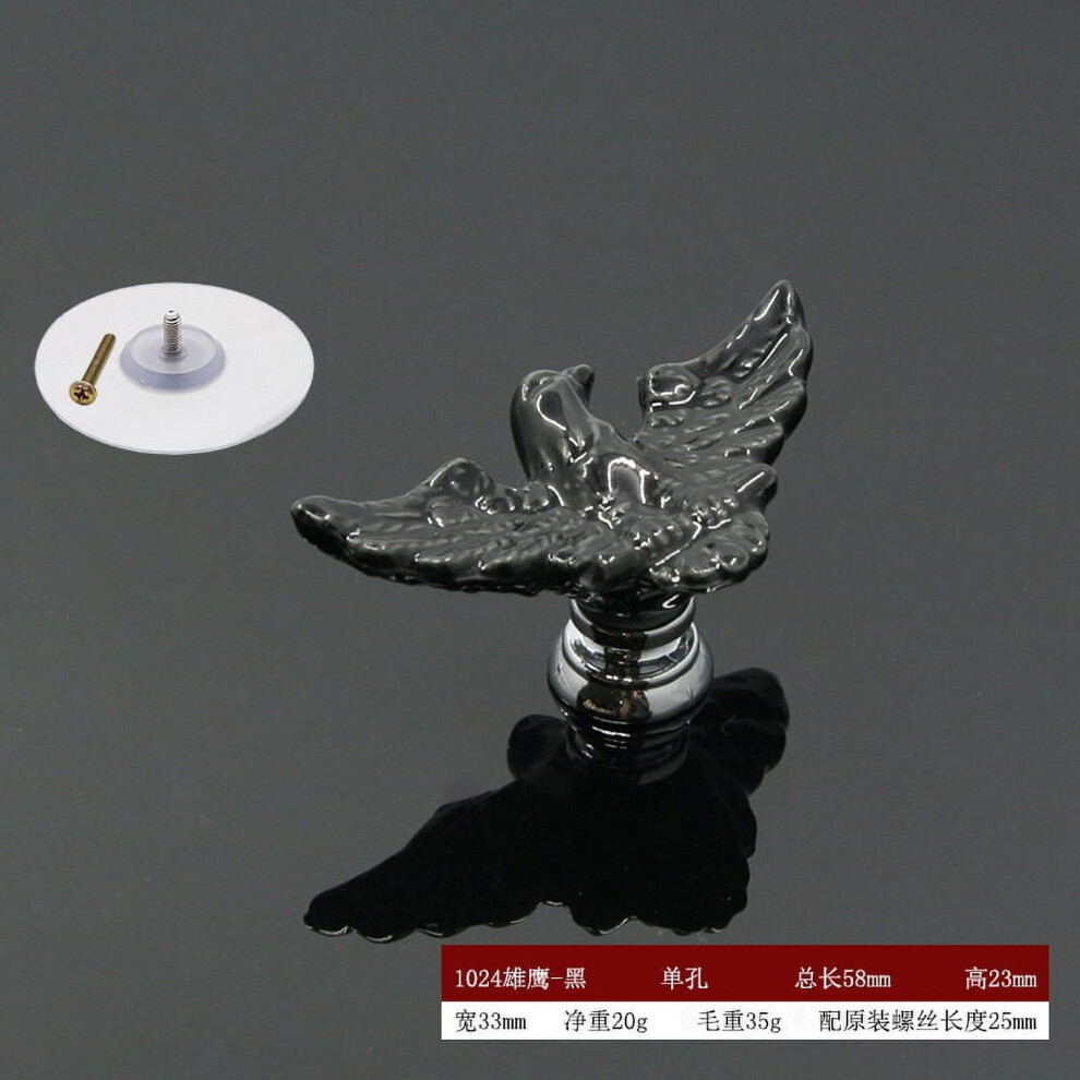 2 Pcs Ceramic Knobs Eagle Cabinet Knob Drawer Knobs Dresser Handles Vintage Eagle Single Hole Knob 9395123614984