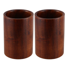 Suporte para 2 Utensílios de Cozinha, Porta-Utensílios de Madeira para Colheres, Espátulas, para Bancada, Mesa de Jantar ou Escrivaninha