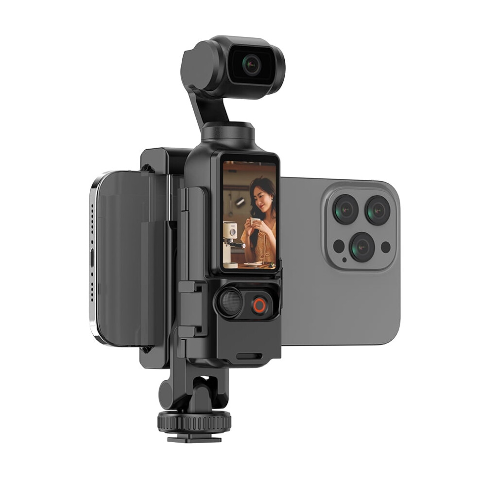 Phone Holder Mount For Dji Osmo Pocket 3, Compatible With Cell Phone Teleprompter Bracket Tripod Adapter Clip Clamp & Protective Bezel Expansion 9395123715278