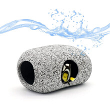 Yirtree Stackable Aquarium Rock Caves, Betta Fish Hideout House, Fish Tank Accessories Cave Compatible with Shrimp Cichlid Hiding Breeding Spawning