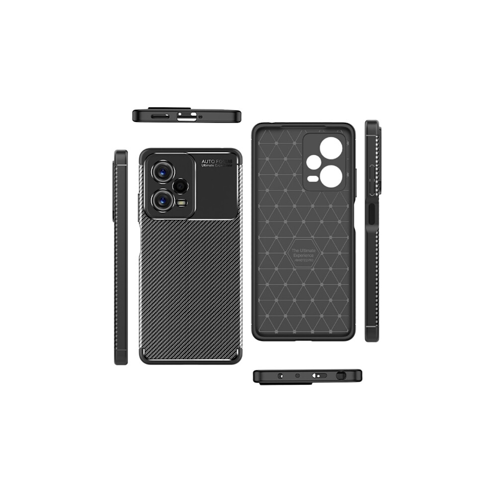 Compatible With Xiaomi Redmi Note 12 Pro 5G Case Carbon Fiber Texture Black 9395123716084