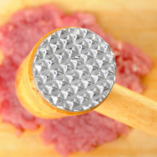 Tender Meat Hammer Bamboo Kitchen Tenderizer Tool Steakums Lash Boxes Packaging Double Sided 1