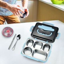 Économies pour la rentrée ! Boîte à bento isotherme Fnyoxu, ensemble de vaisselle, boîte à lunch portable, boîte à lunch pour étudiant