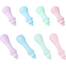 8Pcs 8 Styles Resin Handle for Wax Seal Stamp Wedding Invitations Making Mixed Color 56~80x23mm Pin: 7.5mm 1pc/style