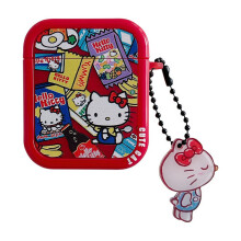 Étui en silicone MINISO Sanrio Hello Kitty compatible avec les AirPods Pro, 1, 2 et 3 avec pendentif
