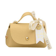 Boîte d'emballage Sunjoy Tech, poignée en ruban, forme sac à main, similicuir, cadeau de mariage, sachet à bonbons, accessoires ménagers - 1