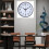 Wall clock Quartz clock BLUE Blue 5