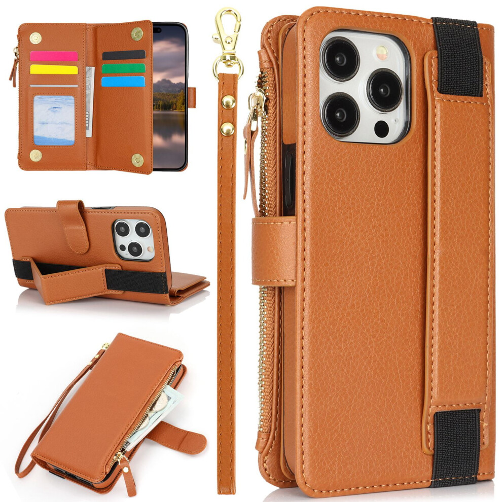 Wallet Case With Card Holder Compatible With Iphone 15 Pro Max, 15 Plus, 15 Pro - Magnetic Leather Phone Case 9110895163597