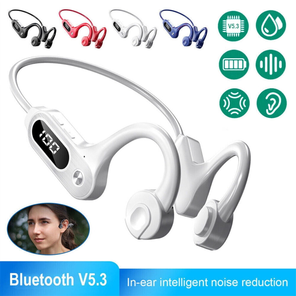 Xihaiying Bluetooth Earphones With Smart Display And Hi-Fi Stereo, White 9110895163382