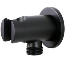 Shower Head Holder Wall Mount Adjustable Solid Brass Bracket Heavy Duty RustProof Black