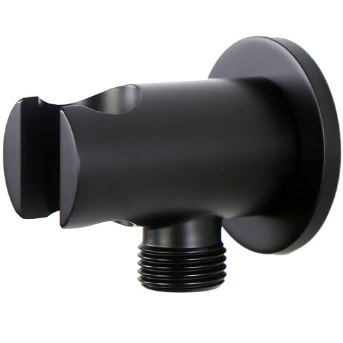 Shower Head Holder Wall Mount Adjustable Solid Brass Bracket Heavy Duty RustProof Black