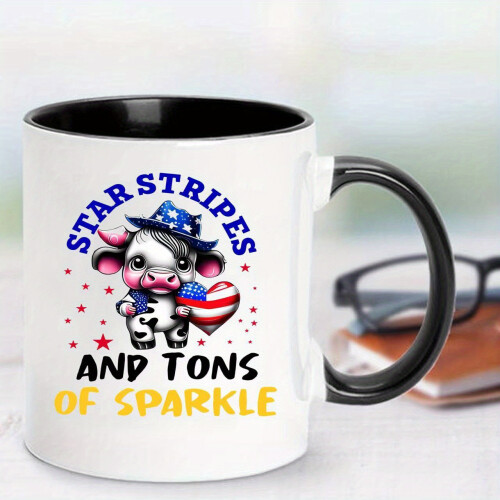 1 τεμ. Κεραμική κούπα καφέ 11oz Patriotic - Επαναχρησιμοποιούμενη, Μονωμένη, Πλενόμενη 2