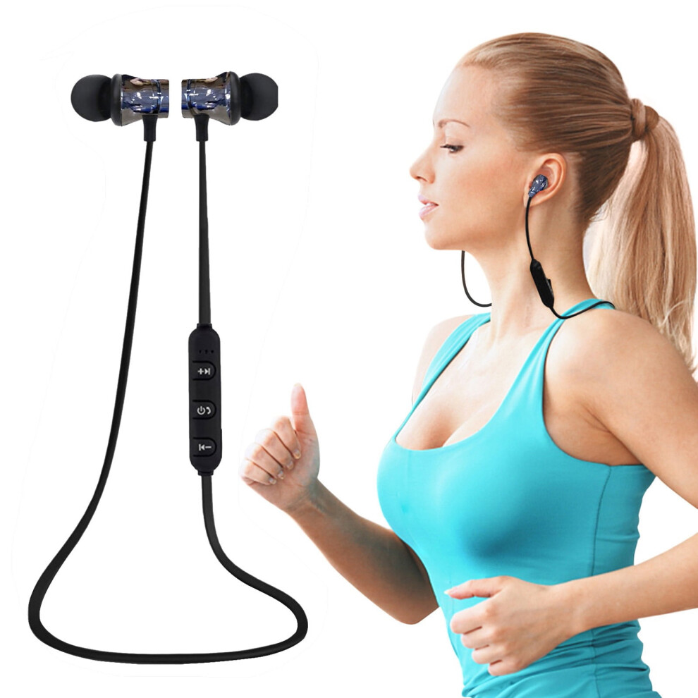 Eqwljwe Magnetic In-Ear Headset Wireless Stereo Bluetooth 4.2 Music Car Sports Headset Bluetooth Headset Holiday Clearance 9071309664485