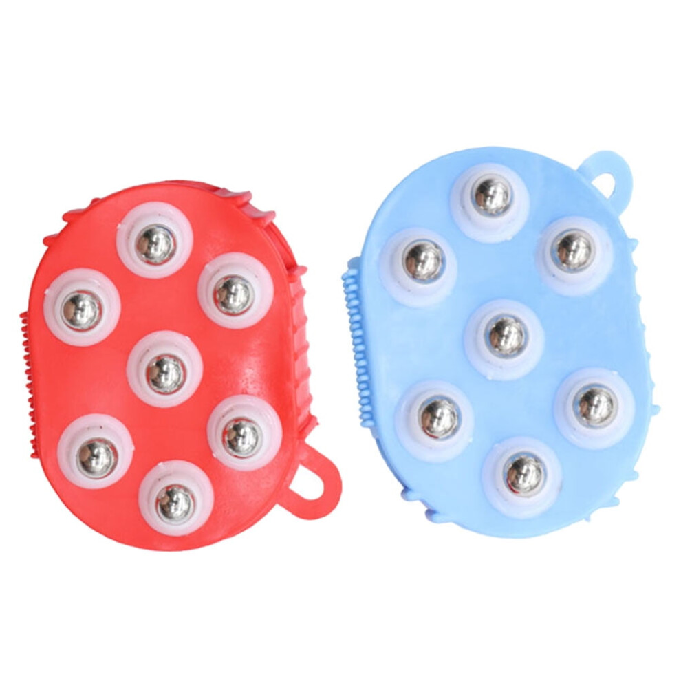 Tersarium 2Pcs Seven Steel Beads Meridian Massagers Handheld Steel Balls Rolling Massagers