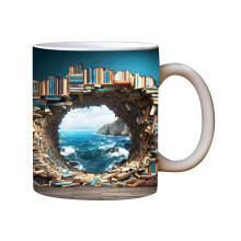 Tasse bibliothèque pour couple, tasse tendance Art Sense Nordic, tasse à brosse à dents en céramique - B15658