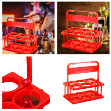 Porte-gobelet pliable et réutilisable avec poignée, grand format, rouge, ensemble d'ustensiles de cuisine