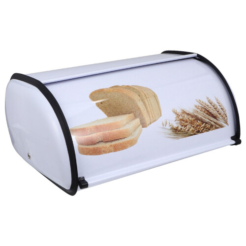 1Pc Metal Small Drum Bread Box Durable Storage Case Space-saving Storage Box 1