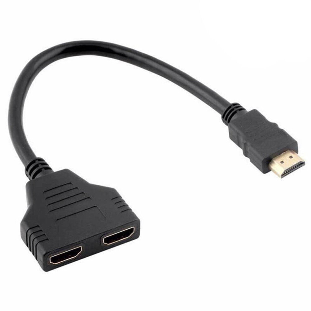 Video Splitter 1 To 2 Amplifier Adapter Cable Phones Monitor Dispenser Dual Headphones 9071309663914
